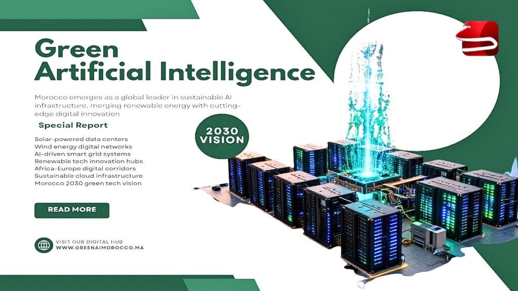 الذكاء الاصطناعي الأخضر.. هل يحول المغرب الشمس والرياح إلى قوة رقمية؟ الذكاء الاصطناعي الأخضر ومراكز البيانات والطاقة المتجددة في المغرب